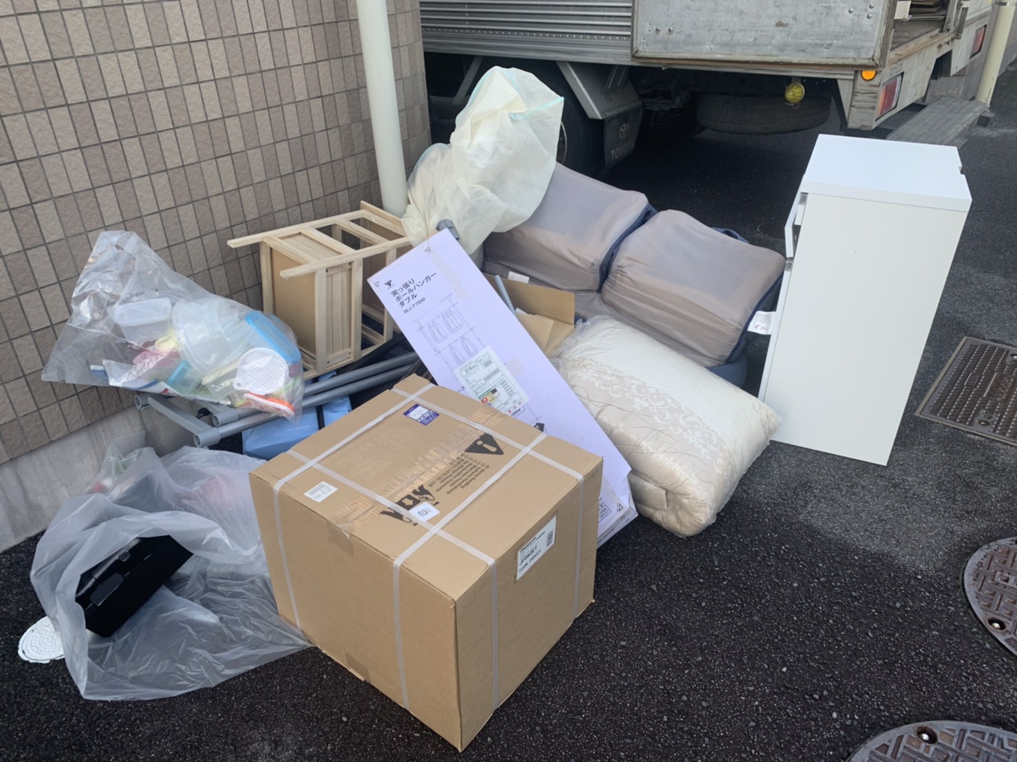 断捨離で出た不用品の回収前