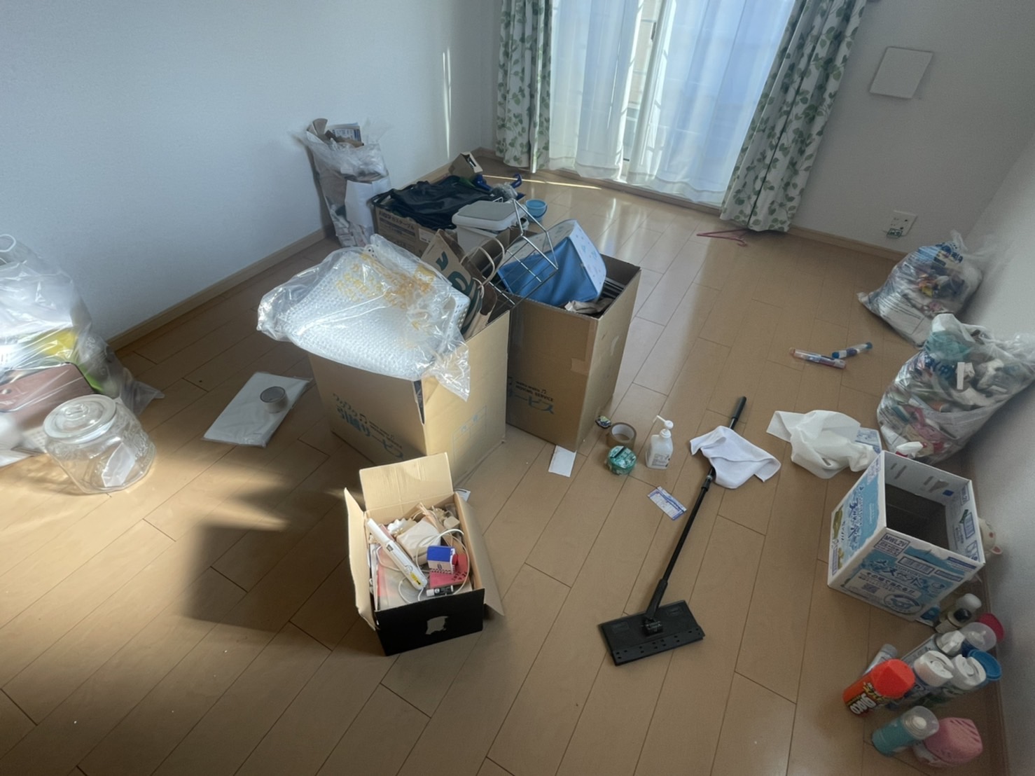 引っ越しに伴って出た不用品の回収後